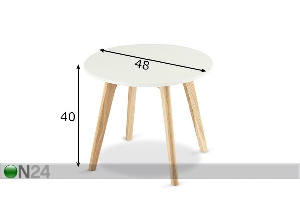Sivupöytä Life Ø48xh40 cm mitat