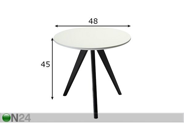 Sivupöytä Life Ø48xh45 cm mitat