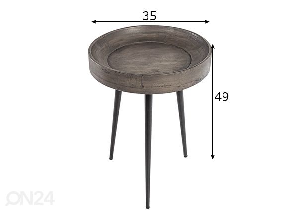 Sivupöytä Pure Nature mitat