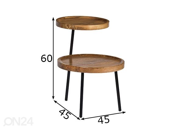Sivupöytä Ruby Ø 45 cm mitat