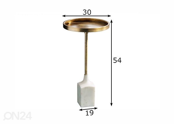 Sivupöytä Trayful Ø 30 cm mitat