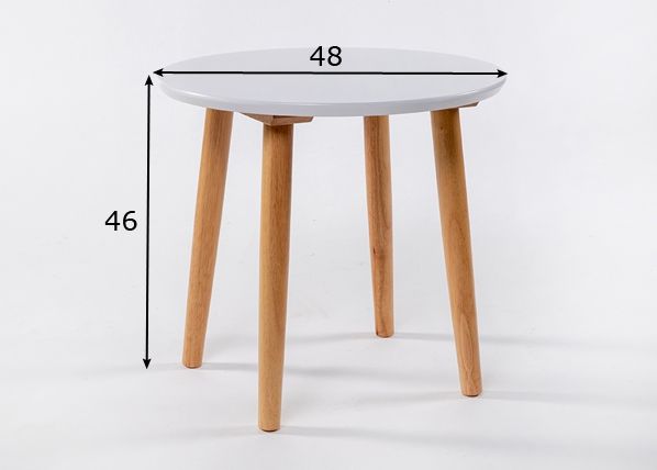 Sivupöytä Veneto Ø 48 cm mitat
