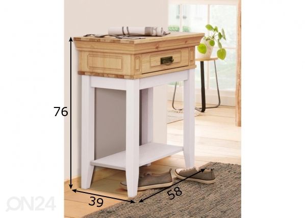 Sivupöytä Vinales 58x39 cm mitat