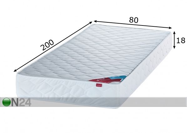 SLEEPWELL joustinpatja BLUE BONELL 80x200 cm mitat