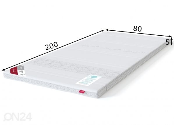 Sleepwell petauspatja TOP Latex Etno 80x200 cm mitat