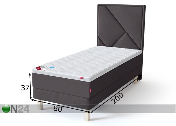 Sleepwell RED jenkkisänky pohjarungolla jäykkä 80x200 cm mitat