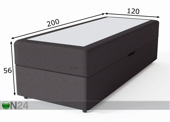 Sleepwell runkopatja RED Pocket Storage jäykkä 120x200 cm mitat