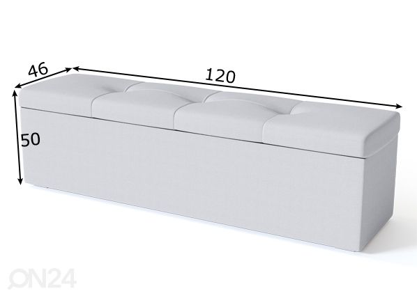 Sleepwell säilytyspenkki BLACK Ulvasen 120 cm mitat