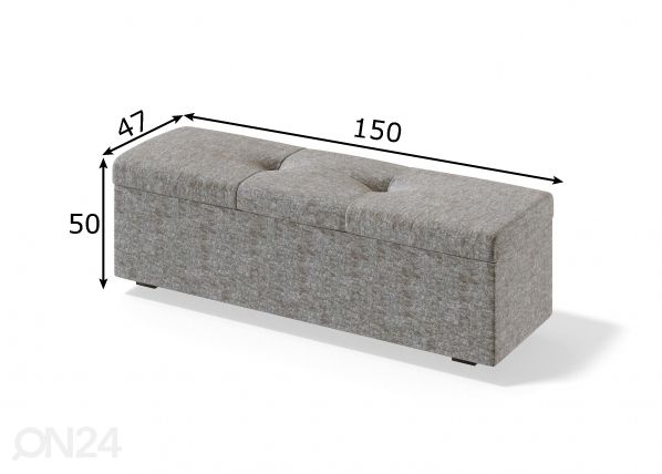 Sleepwell sängynpäätylaatikko RED/BLACK ULVASEN 150 cm mitat