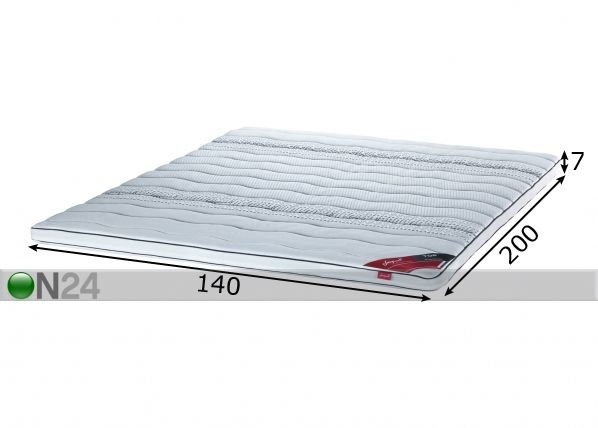 SLEEPWELL sijauspatja TOP MEMORY FOAM™ 140x200 cm mitat