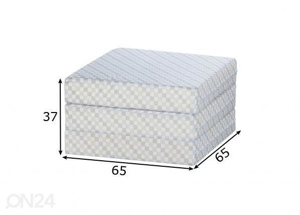 Sleepwell taitettava rahi-patja RED/BLACK 65x65 cm mitat