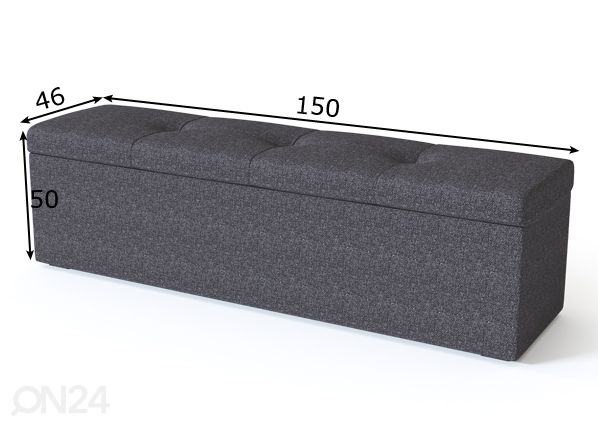 Sleepwell vuodevaatelaatikko RED Ulvasen 150 cm mitat