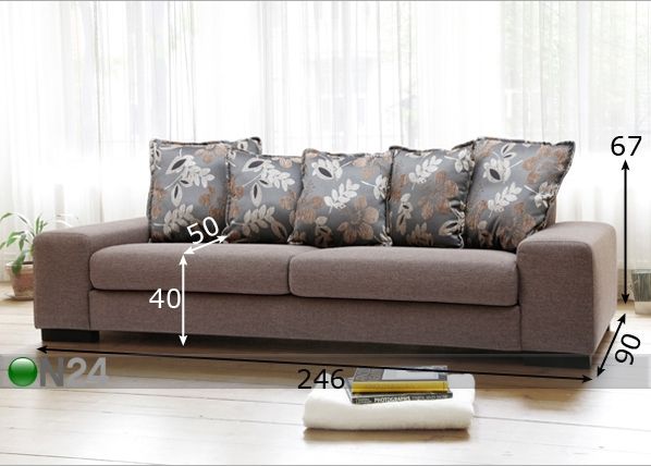 Sohva BOSS1, 3-ist mitat
