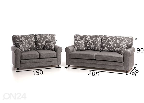 Sohva GRETA 3+2 mitat