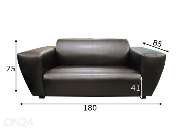 Sohva Magnum 2-istuttava mitat
