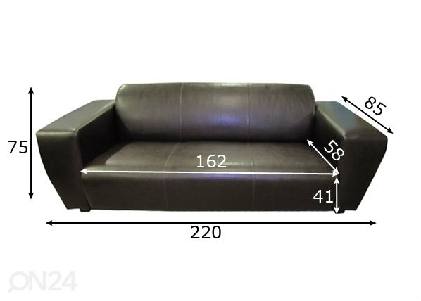 Sohva Magnum 3-istuttava mitat