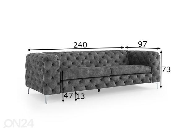 Sohva Modern Baroque mitat