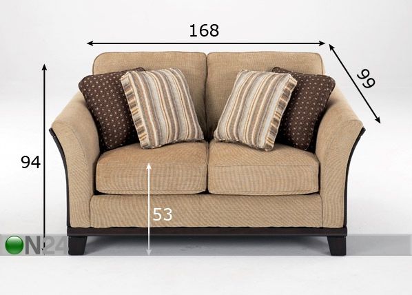 Sohva PARK HEIGHTS SISAL, 2 -ist mitat