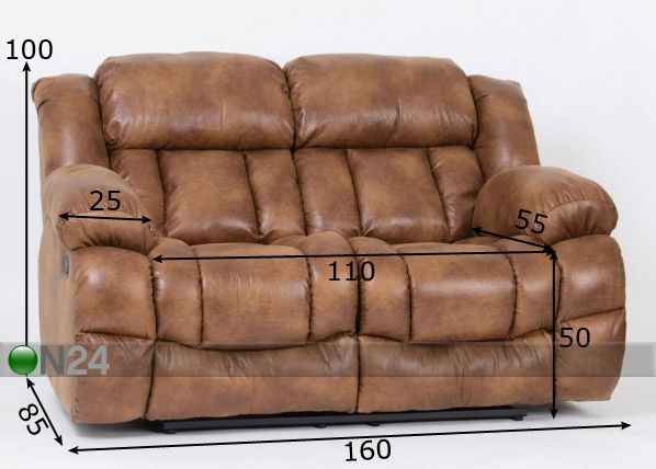 Sohva RECLINER 2-ist mitat