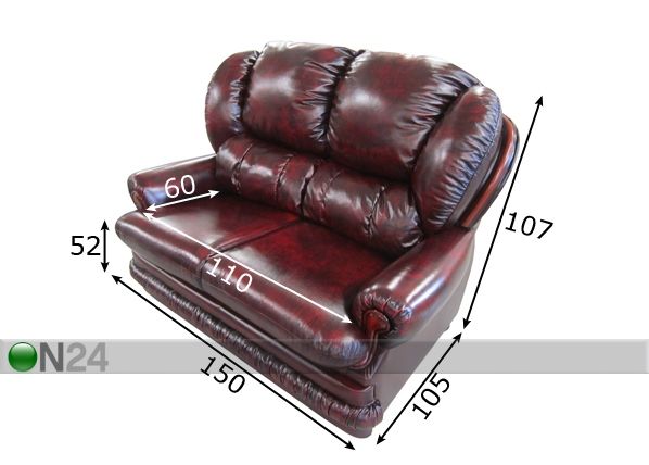 Sohva SAVOY, 2-ist mitat