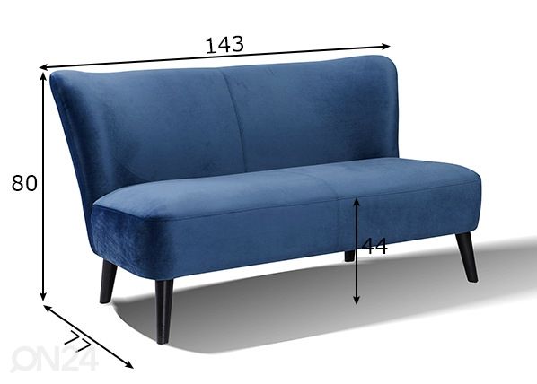 Sohva Sofa 2-ist mitat
