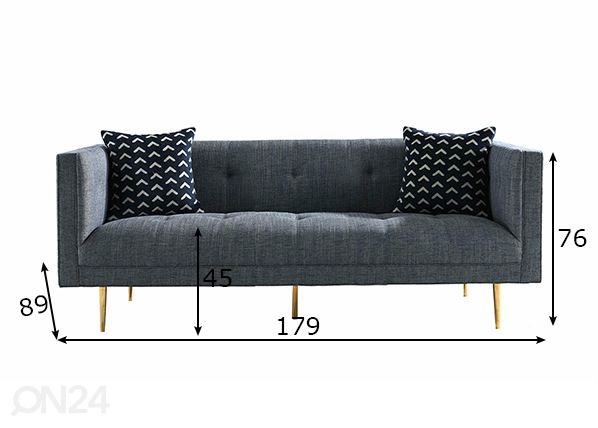 Sohva Sofa 2-ist mitat