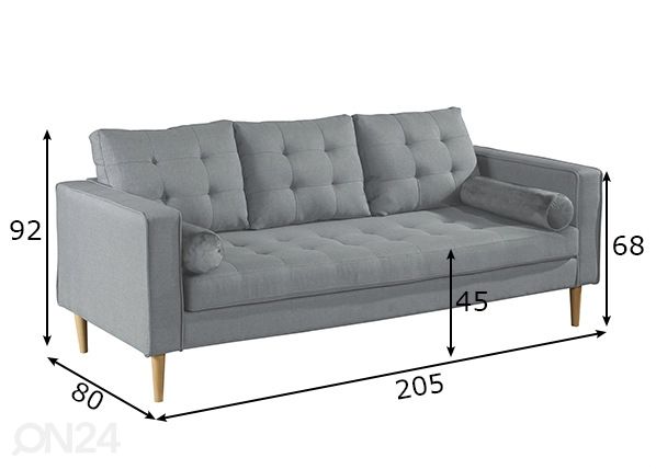 Sohva Sofa 3-ist mitat