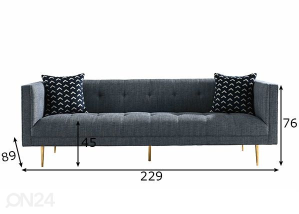 Sohva Sofa 3-ist mitat