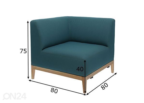 Sohvamoduuli Snug mitat