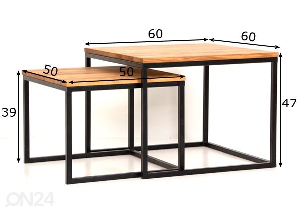 Sohvapöydät mitat
