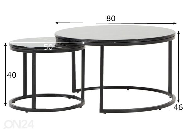 Sohvapöydät mitat