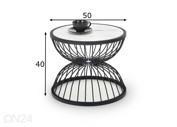Sohvapöytä Ø 50 cm mitat