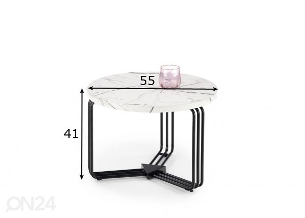 Sohvapöytä Ø 55 cm mitat
