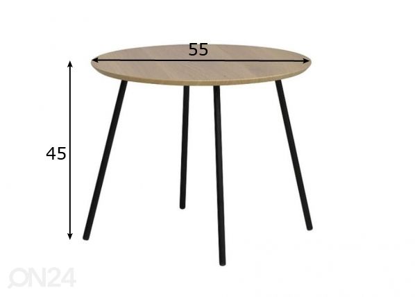 Sohvapöytä Ø 55 cm mitat