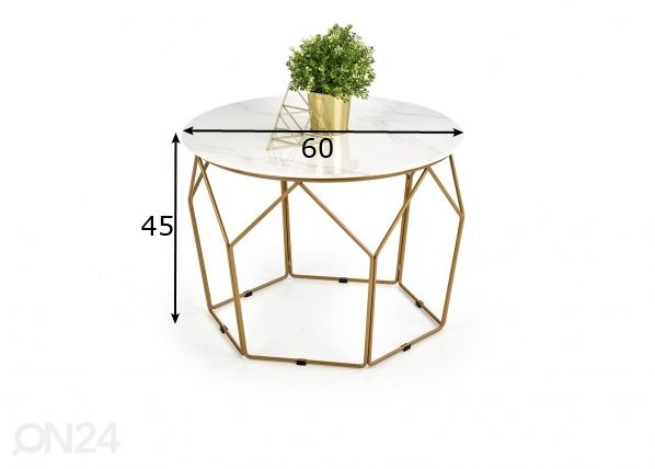 Sohvapöytä Ø 60 cm mitat