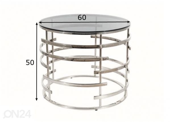 Sohvapöytä Ø 60 cm mitat