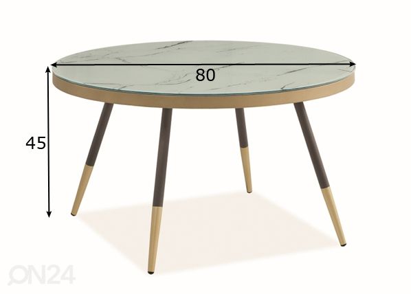 Sohvapöytä Ø 80 cm mitat