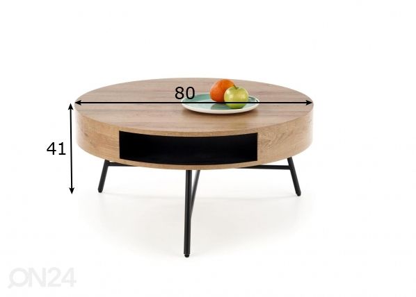 Sohvapöytä Ø 80 cm mitat