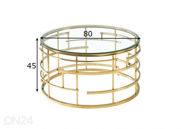 Sohvapöytä Ø 80 cm mitat