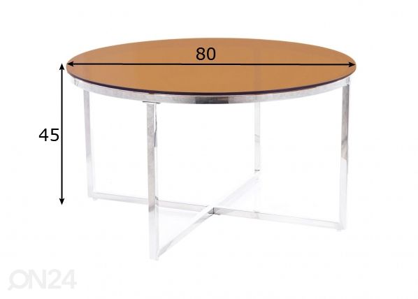 Sohvapöytä Ø 80 cm mitat