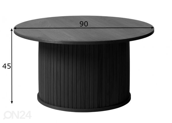 Sohvapöytä Ø 90 cm mitat