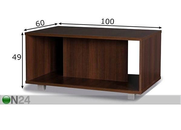 Sohvapöytä 100x60 cm mitat