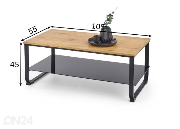 Sohvapöytä 105x55 cm mitat