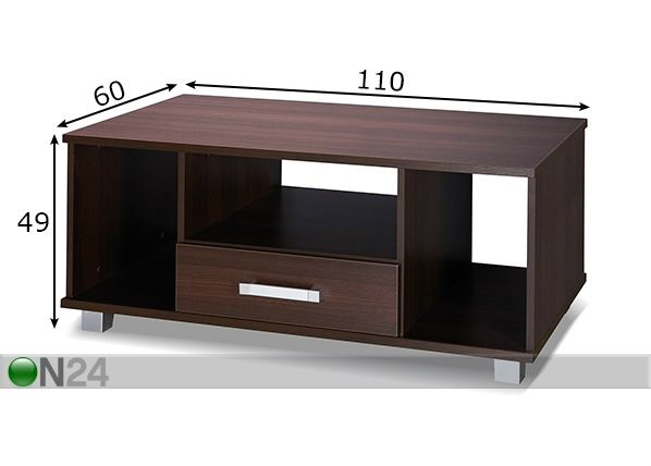 Sohvapöytä 110x60 cm mitat