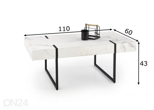Sohvapöytä 110x60 cm mitat
