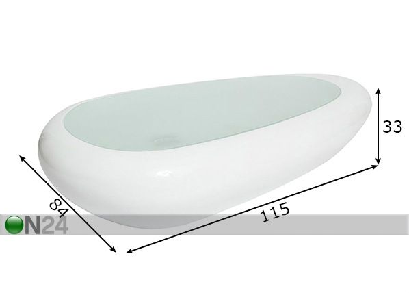 Sohvapöytä 115x84 cm mitat