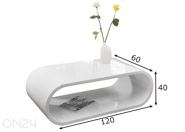 Sohvapöytä 120x60 cm mitat