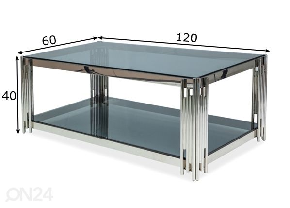 Sohvapöytä 120x60 cm mitat