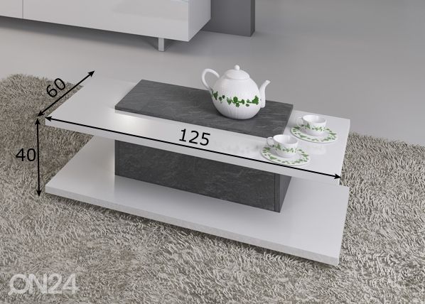 Sohvapöytä 120x60 cm mitat