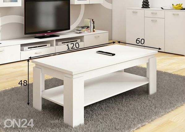 Sohvapöytä 120x60 cm mitat